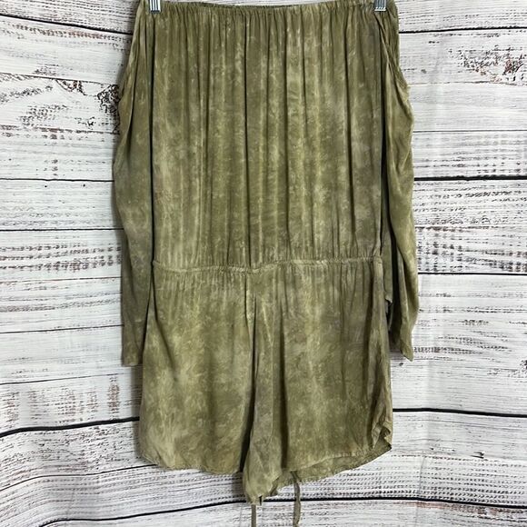 Blue life Romper Womens XS tie dye off the shoulder Cover up Resort beach boho - Picture 4 of 9